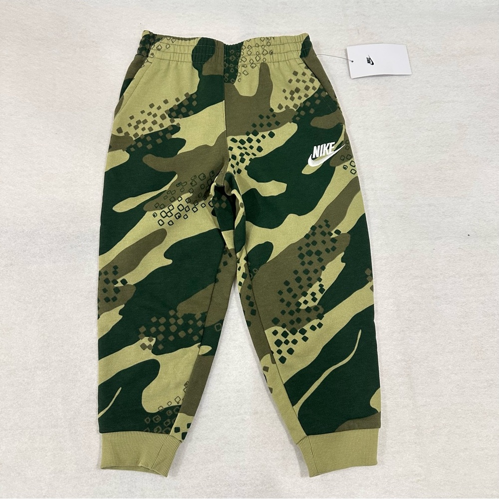 Nike Kids Camouflage Joggers - Olive and Khaki